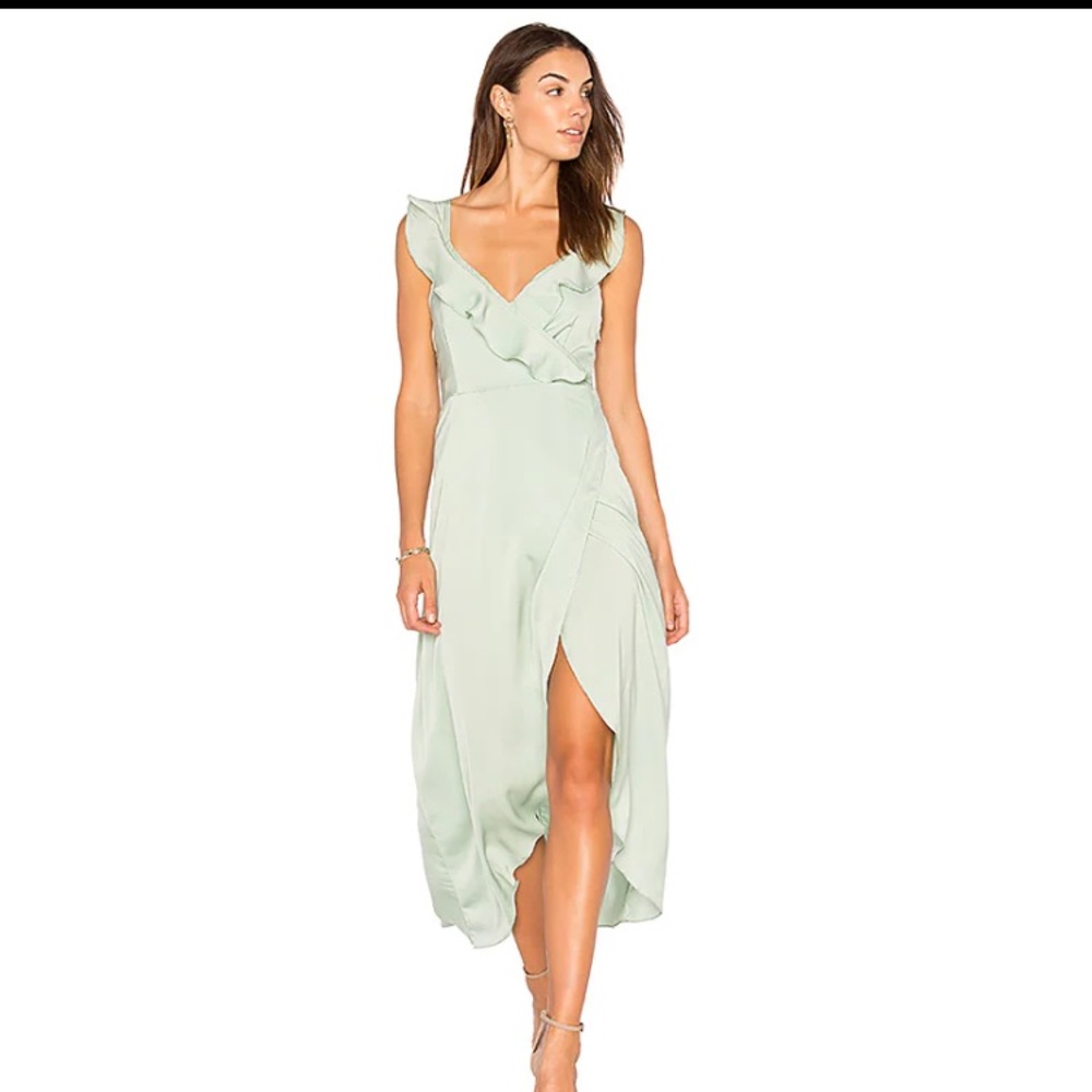 Wrap Maxi Dress in Mint by WYLDR